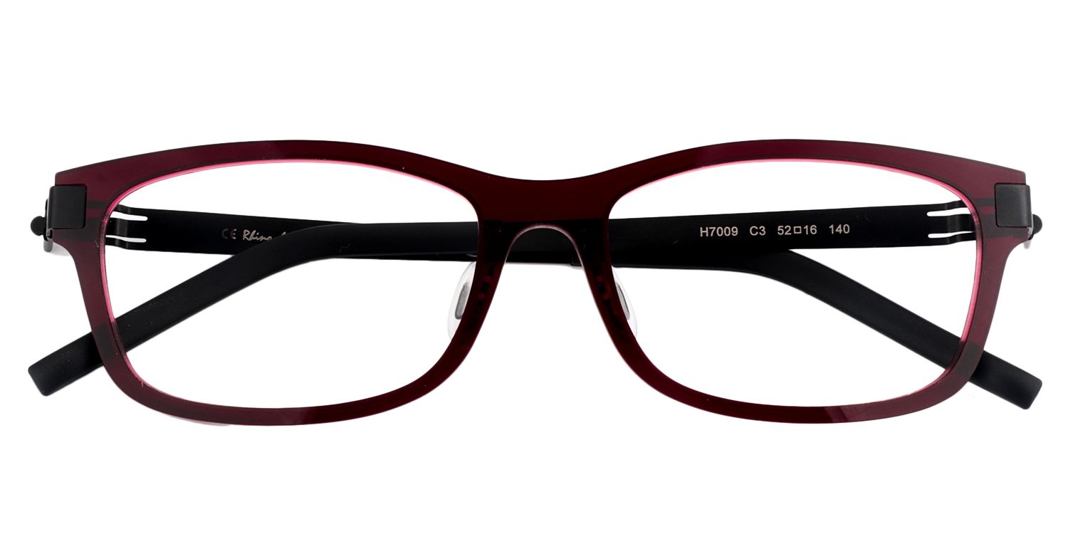 Rectangle Red Glasses | Zeelool Glasses1