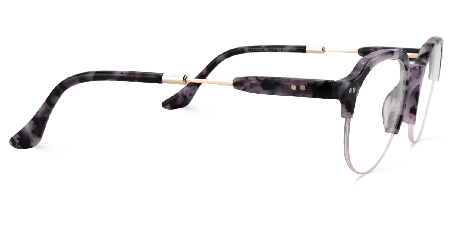 Round Purple Tortoise Glasses | Zeelool Glasses4