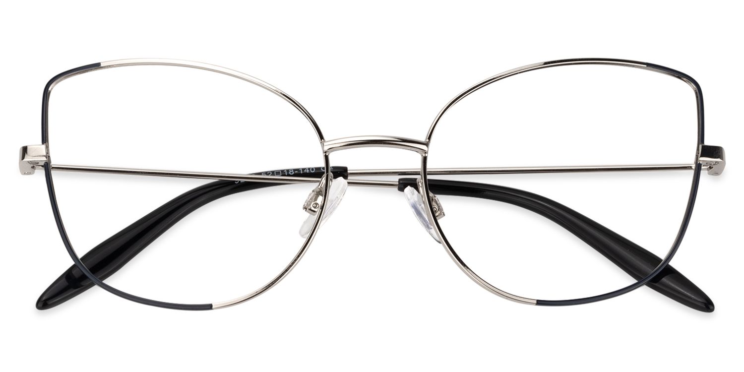 Cat Eye Silver Glasses | Zeelool Glasses1