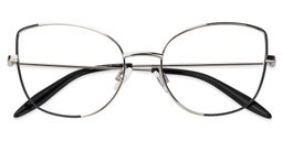 Carlton Cat Eye Silver Glasses1