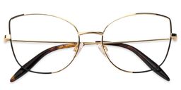 Carlton Cat Eye Gold Glasses1
