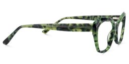 Carlotta Rectangle Green Floral Glasses4