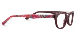 Carmel Rectangle Dark Red Glasses4