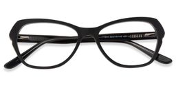Carolyn Rectangle Black Glasses1
