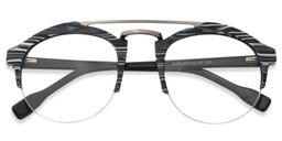 Carson Aviator Black-White Glasses1