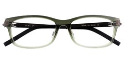 Antonia Rectangle Dark-Green Glasses1