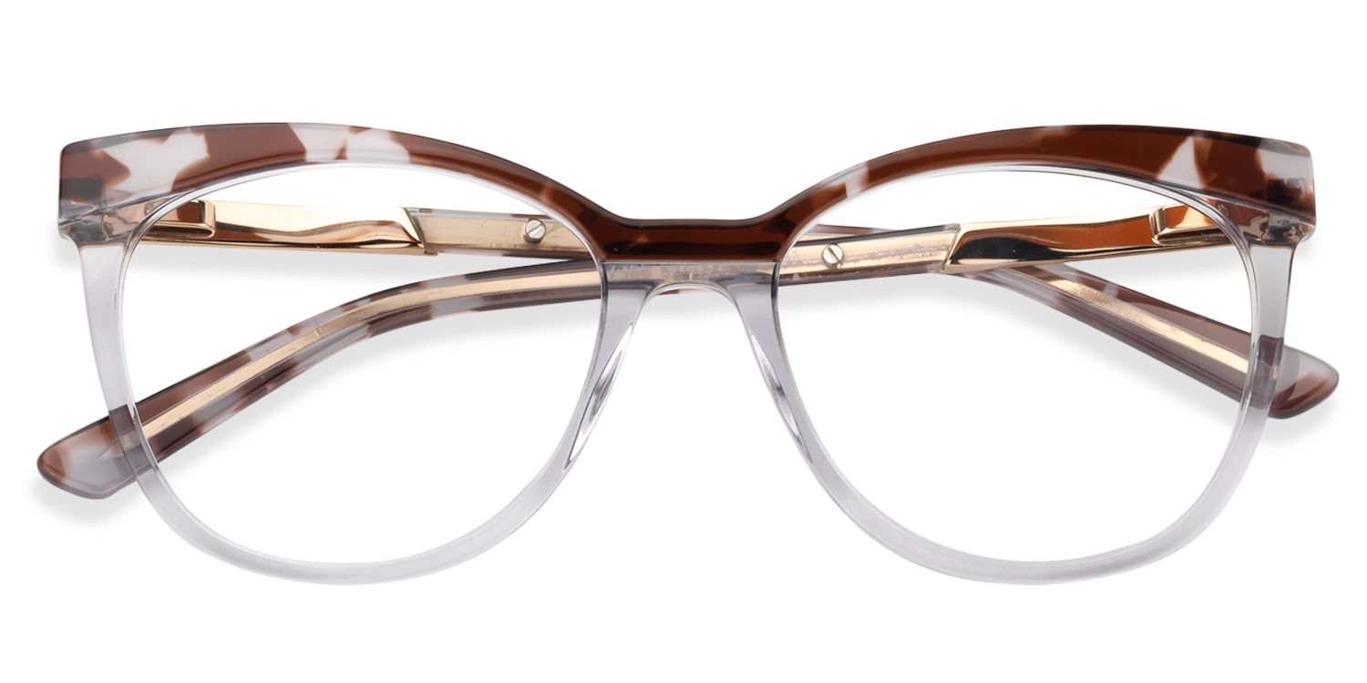 Browline Gray Glasses | Zeelool Glasses1