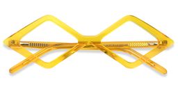 Allison  Diamond-shaped Yellow Glasses1