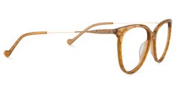 Cathy Round Earthy-Yellow Glasses4