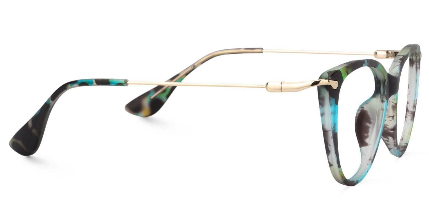 Cat Eye Green-Black Glasses | Zeelool Glasses4