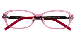 Arabela Rectangle Red-Pink Glasses1