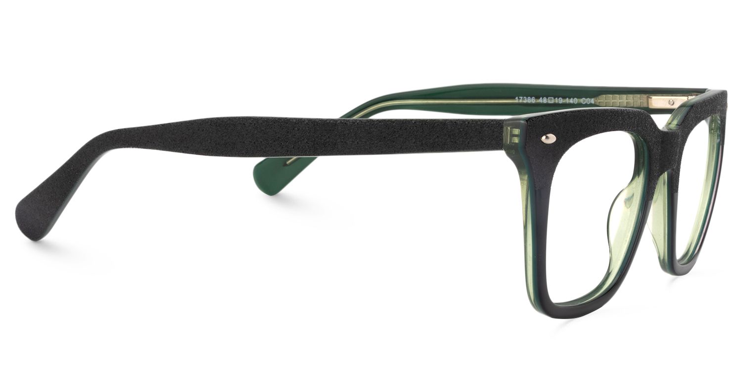 Square Dark-Green Glasses | Zeelool Glasses4