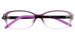 Arabela Rectangle Purple Glasses1