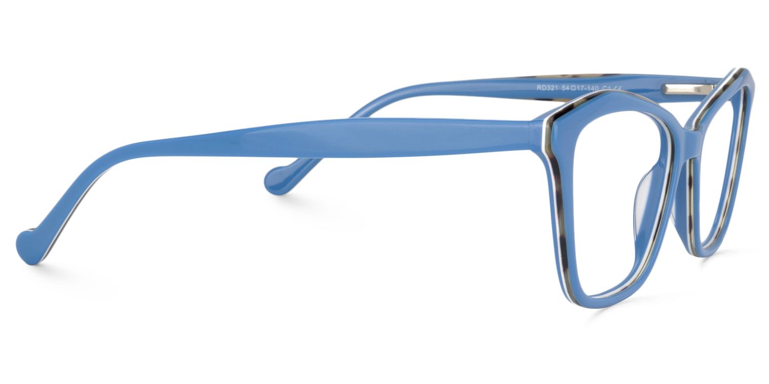 Rectangle Blue Glasses | Zeelool Glasses4