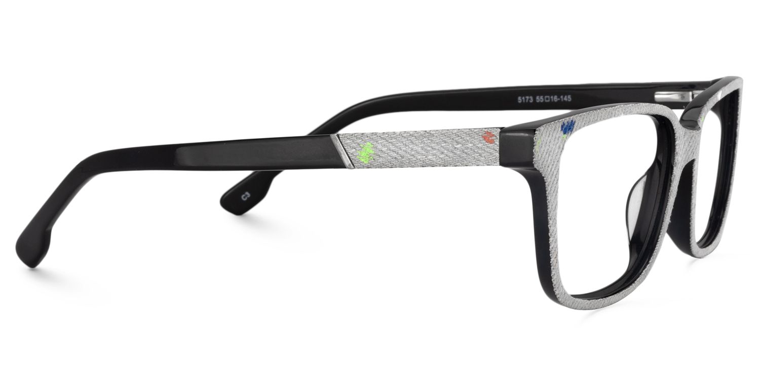 Rectangle Gray Glasses | Zeelool Glasses4