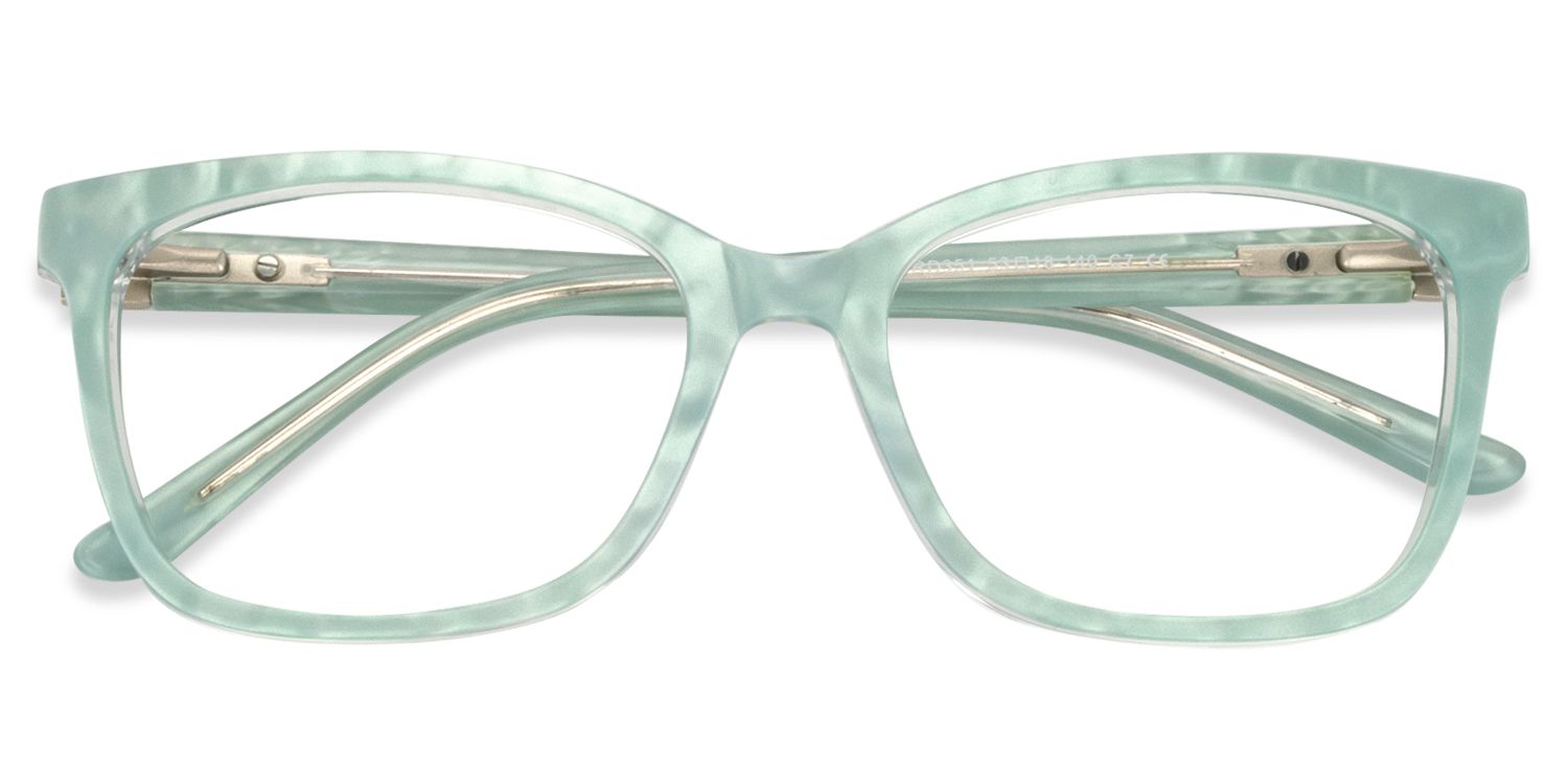 Rectangle Green Glasses | Zeelool Glasses1