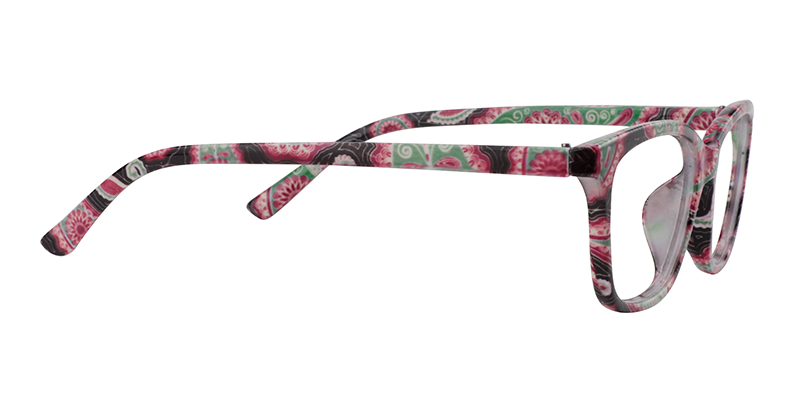Rectangle Pink Floral Reading Glasses | Zeelool Reading Glasses4
