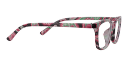 Deidre Rectangle Pink Floral Reading Glasses4