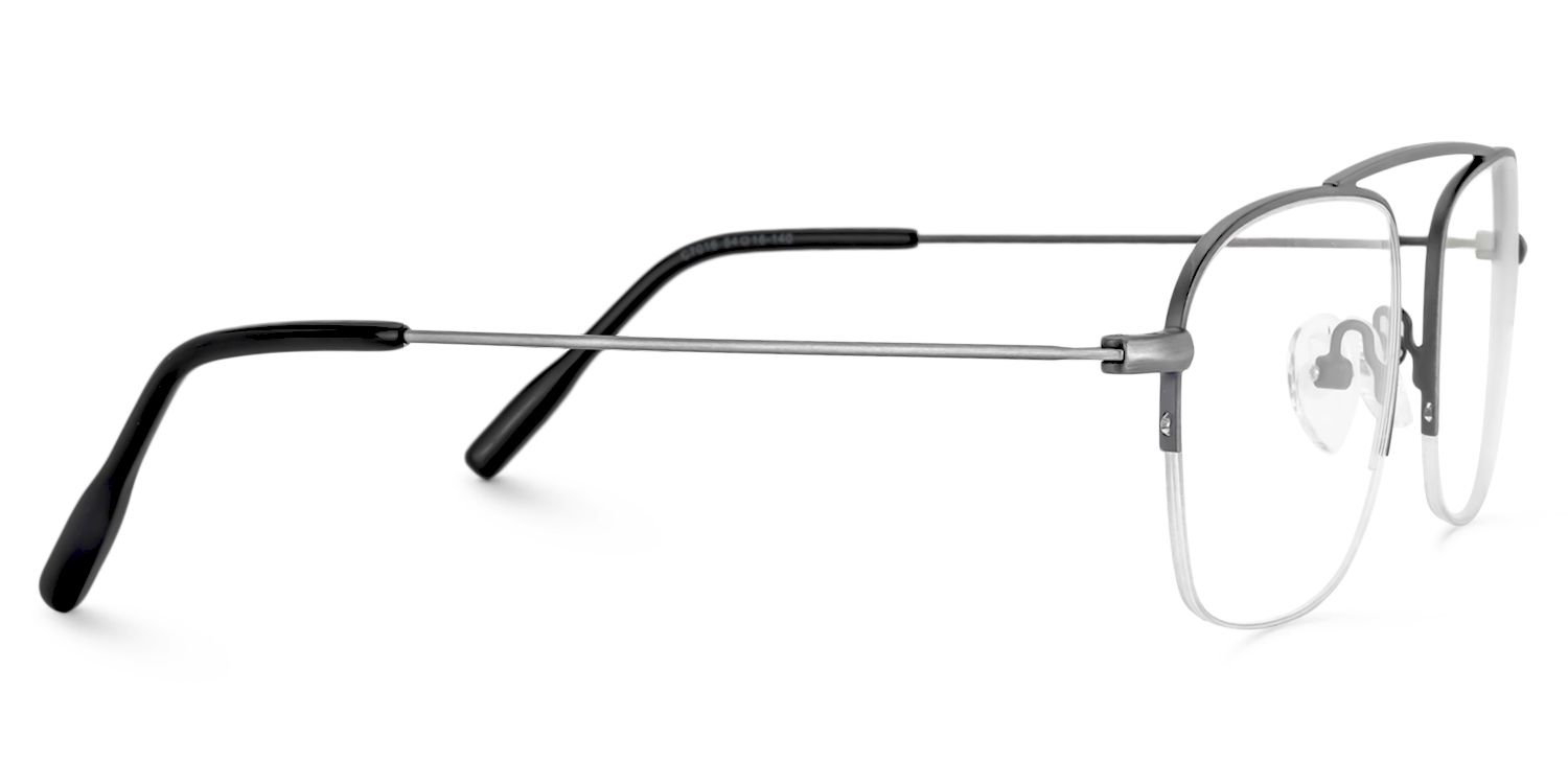 Rectangle Silver Glasses | Zeelool Glasses4