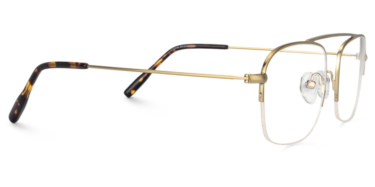 Rectangle Gold Glasses | Zeelool Glasses4