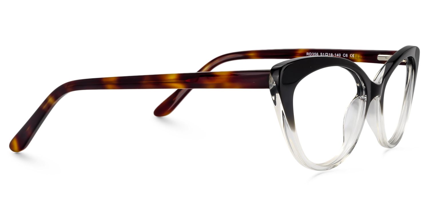 Cat Eye Black Clear Glasses | Zeelool Glasses4