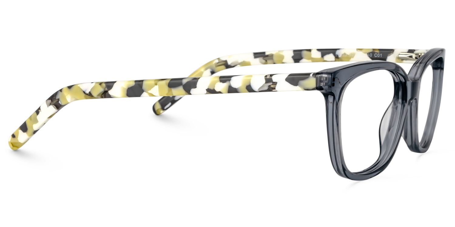 Rectangle Gray Glasses | Zeelool Glasses4