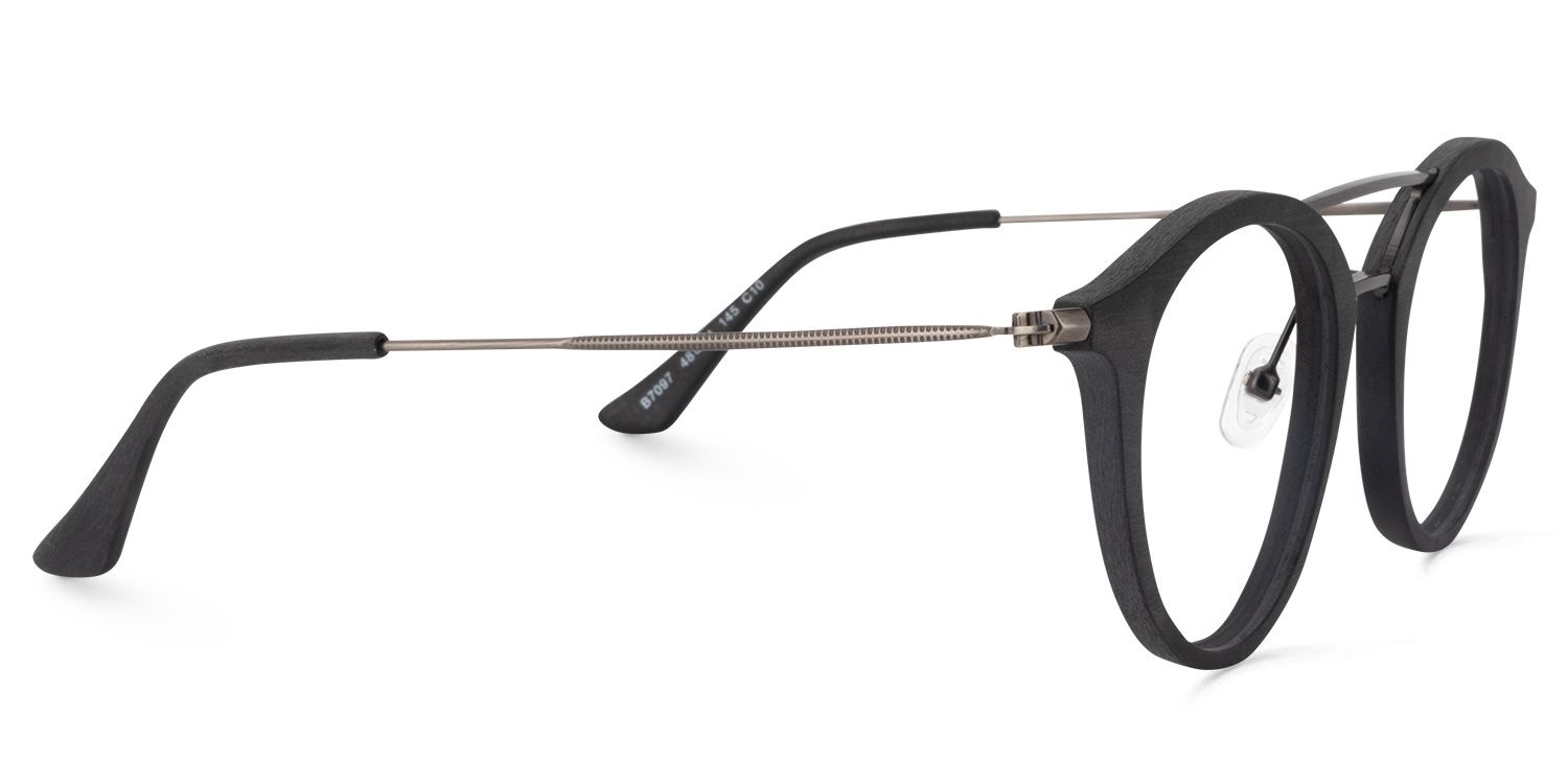 Aviator Black Glasses | Zeelool Glasses4