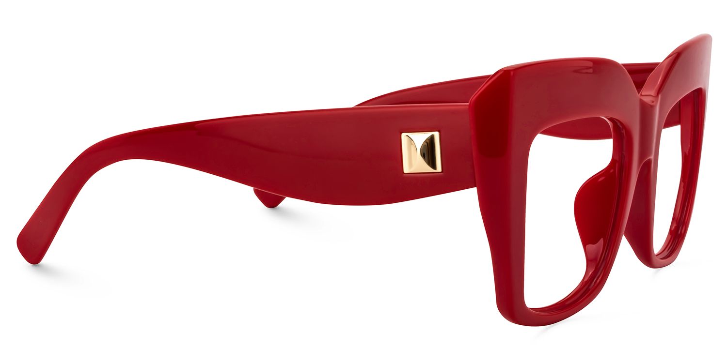 Cat Eye Red Glasses | Zeelool Glasses3