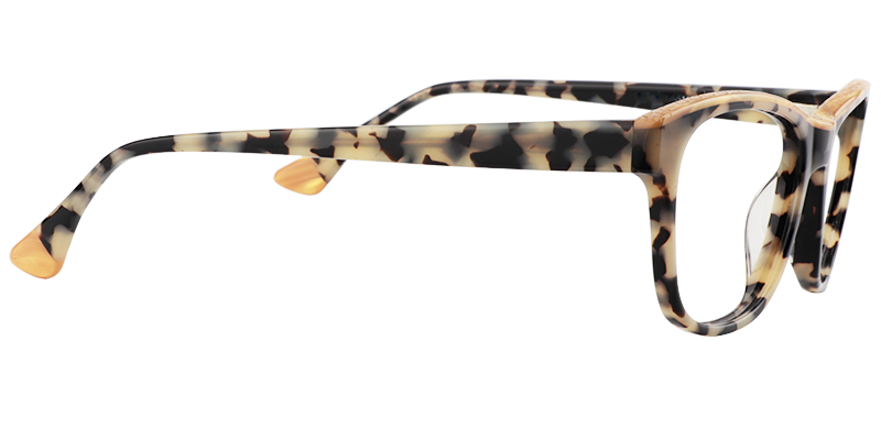Rectangle Light Tortoise Glasses4