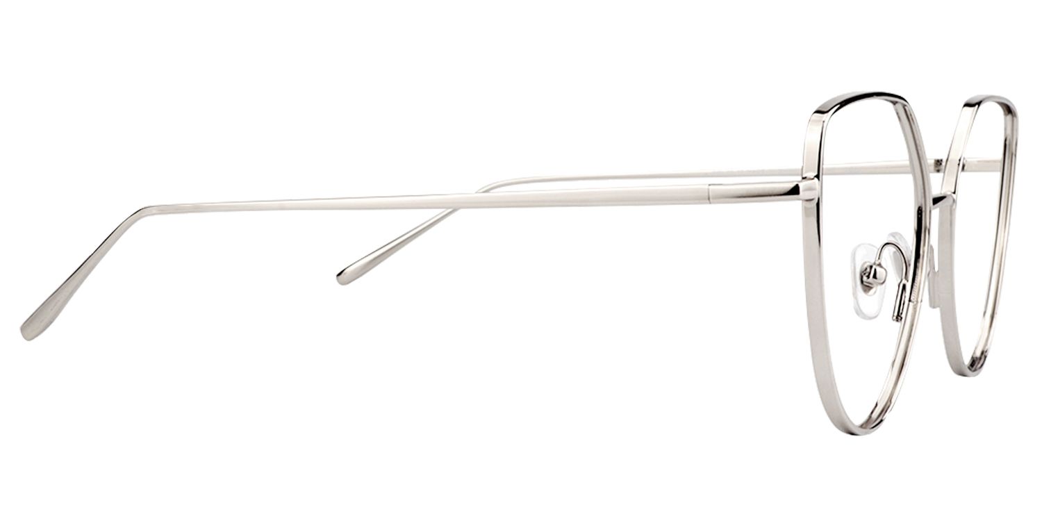 Ariel Cat Eye Silver Glasses | Zeelool Glasses4