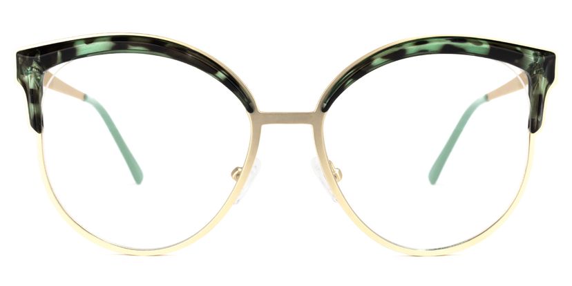 Laureano Browline Green-Tortoise Glasses