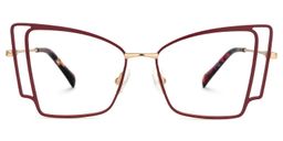 Tapacia Geometric Red Glasses0
