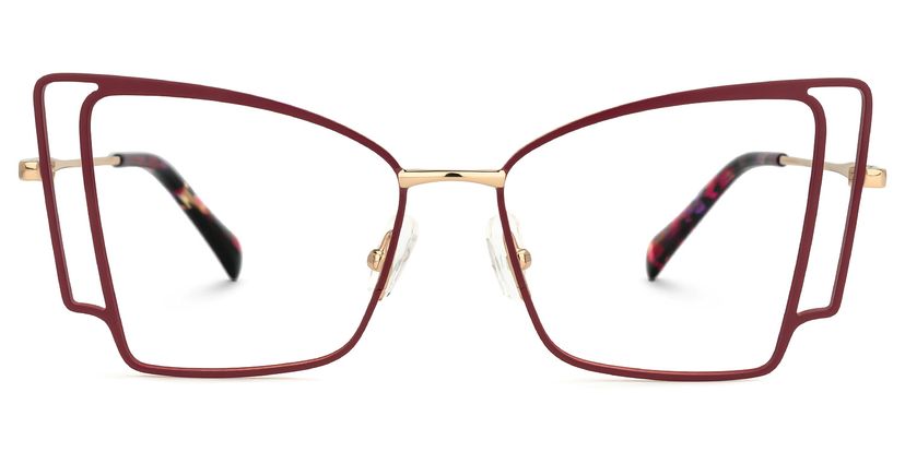 Tapacia Geometric Red Glasses