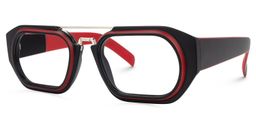 Ineabell Geometric Red Glasses1