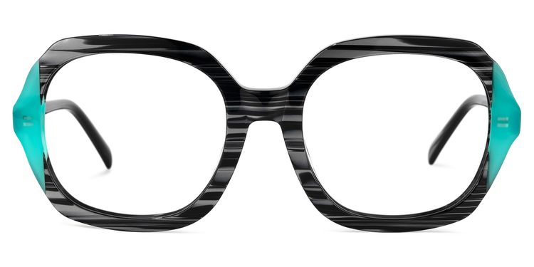 Raquell Square Turquoise Glasses