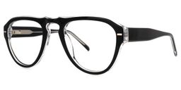 Worsley Geometric Black Glasses1