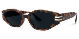 Shalanza Geometric Tortoise Sunglasses1