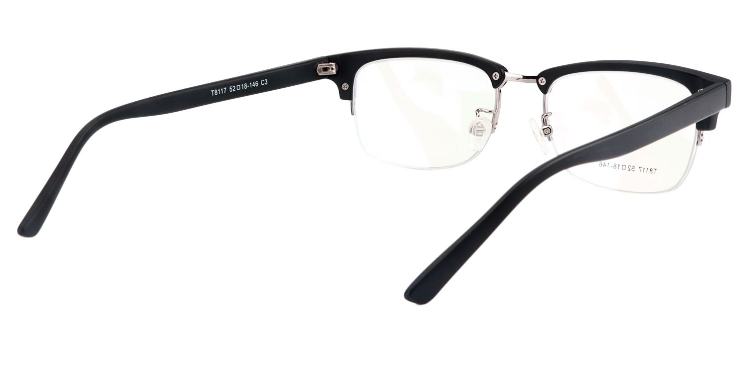 Rectangle Black Glasses | Zeelool Glasses5