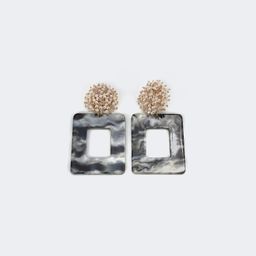 Stylish Square Gray Earrings2