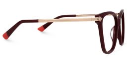 Brinelly Cateye Dark-Red Glasses2