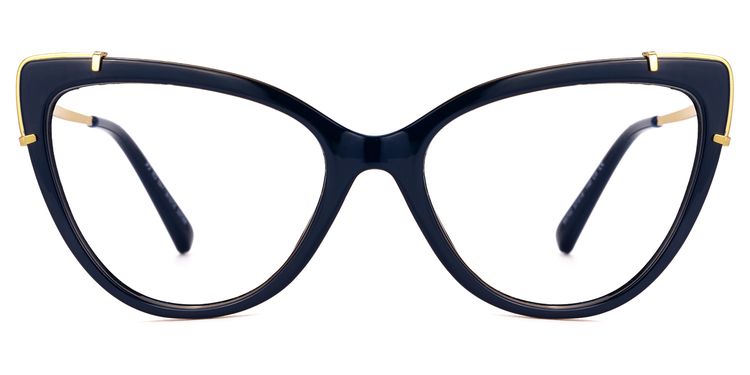Yashira Cateye Dark-Blue Glasses