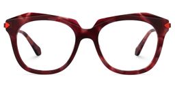 Caraballo Geometric Red-Tortoise Glasses0