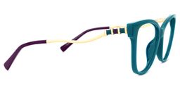 Stevens Cateye Peacock-Blue Glasses2