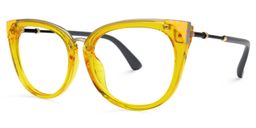 Dalton Cateye Yellow Glasses1