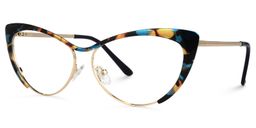 Ellen Cateye Blue-Tortoise Glasses1