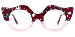 Brittney Geometric Pink Glasses0