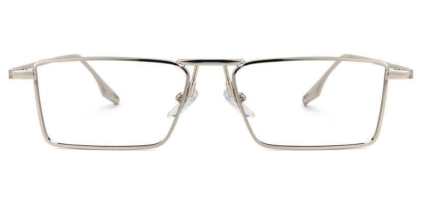 Mallet Rectangle Silver Glasses