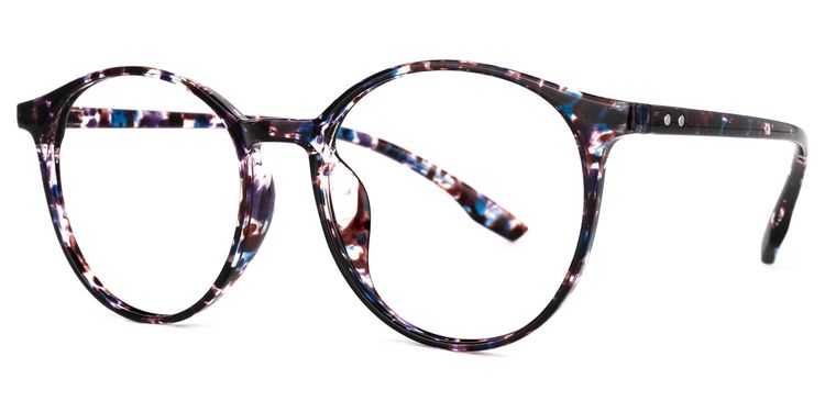 Blanco Round Floral Glasses