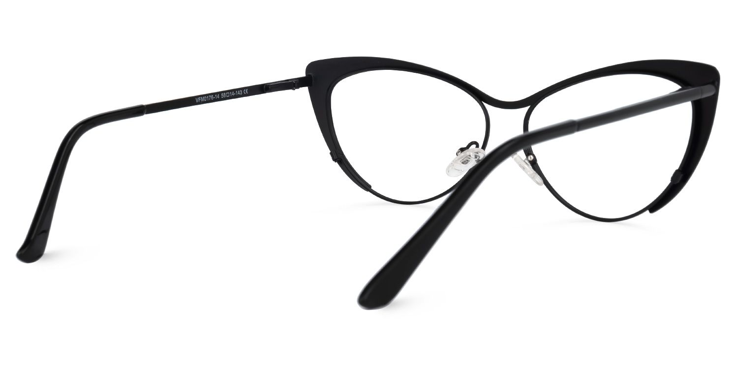 Cateye Black Glasses | Zeelool Eyeglasses3
