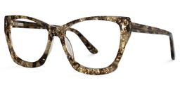 Quiroz Geometric Brown Glasses1
